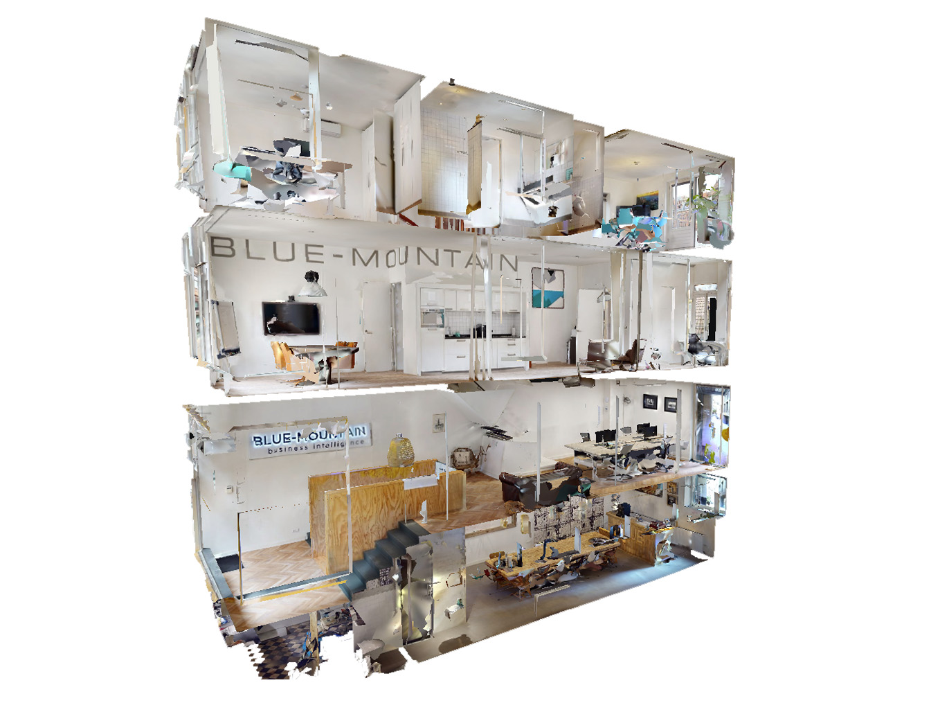 3D-weergave van een pand in een Matterport-rondleiding