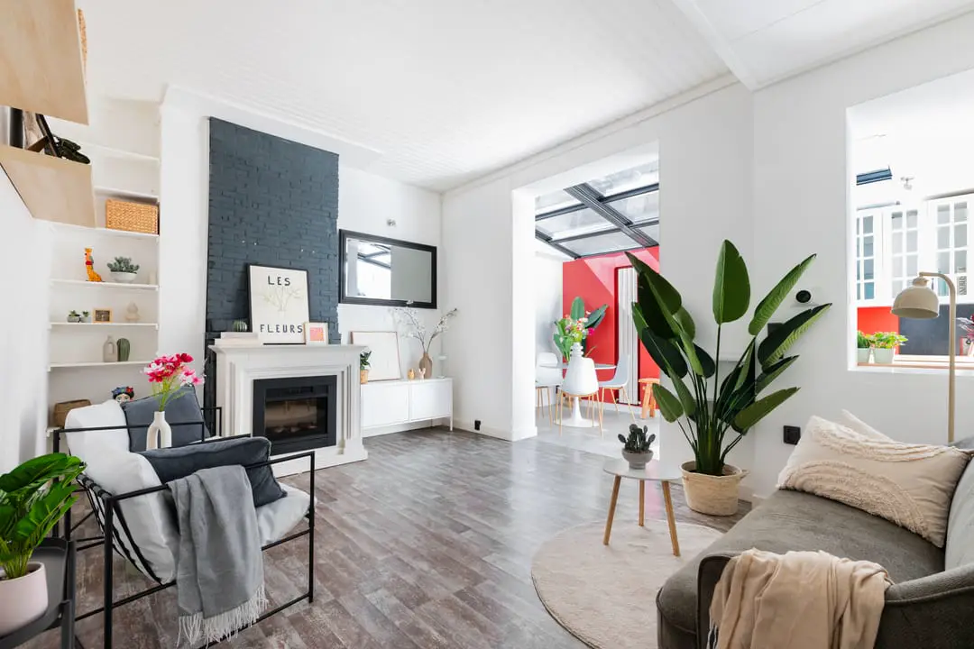Woonkamer van een woning in Oosterpoort, Groningen